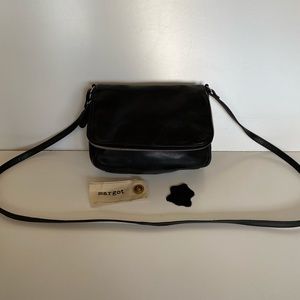 Margot Black Leather Crossbody